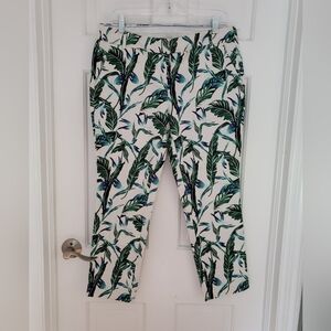 Kenar Tropical Print Pants Size 10, Colorful, Resortwear